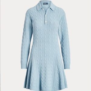Polo Ralph Lauren Cable-Knit Wool-Cashmere Sweater Dress - XS - Never Worn